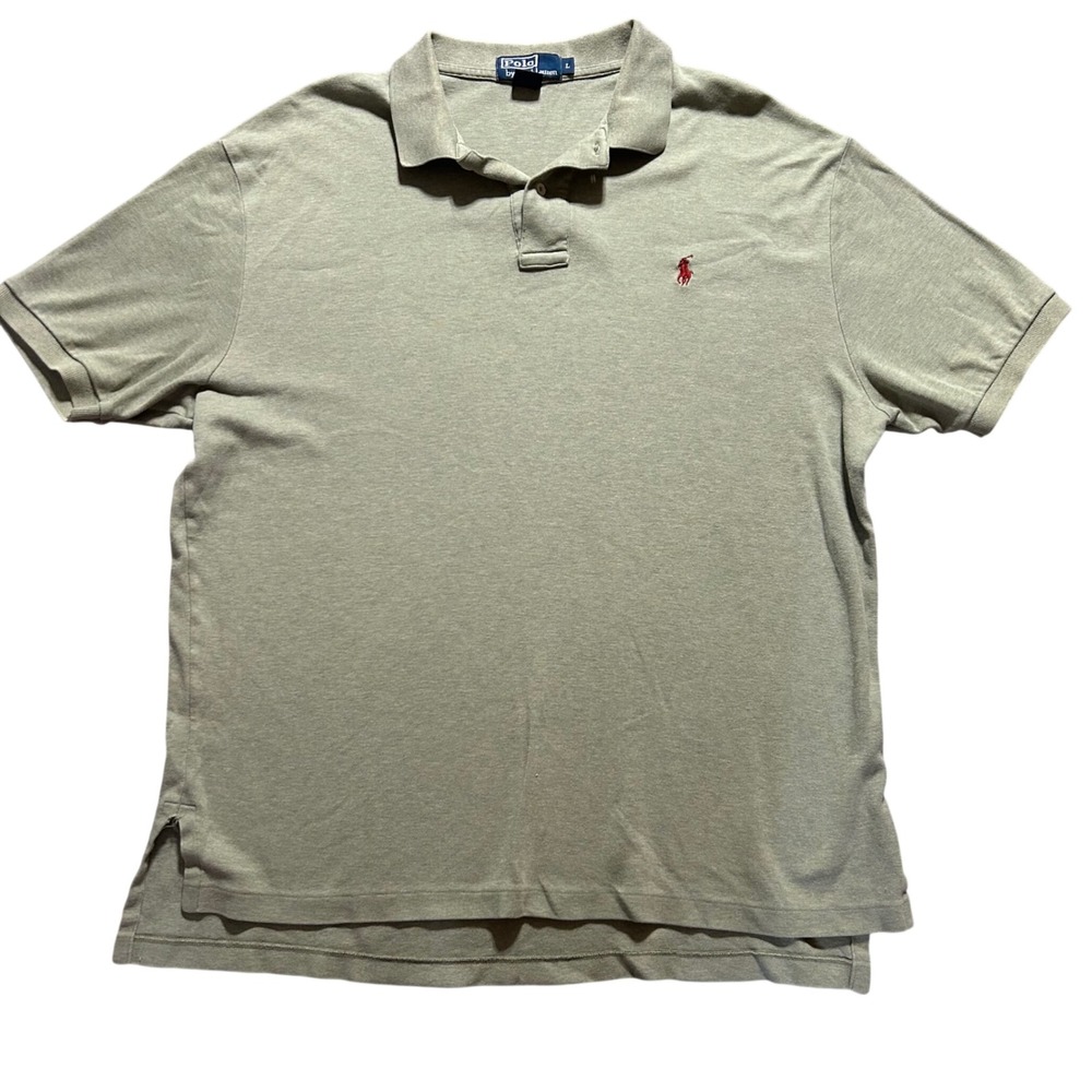 Polo Ralph Lauren Polo Shirt Mens L Green Short Sleeve Cotton Pique Pony Logo